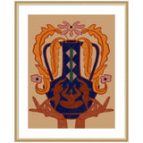Vessel Collection Blossom by Arty Guava framed wall art print showing abstract floral design in muted tones