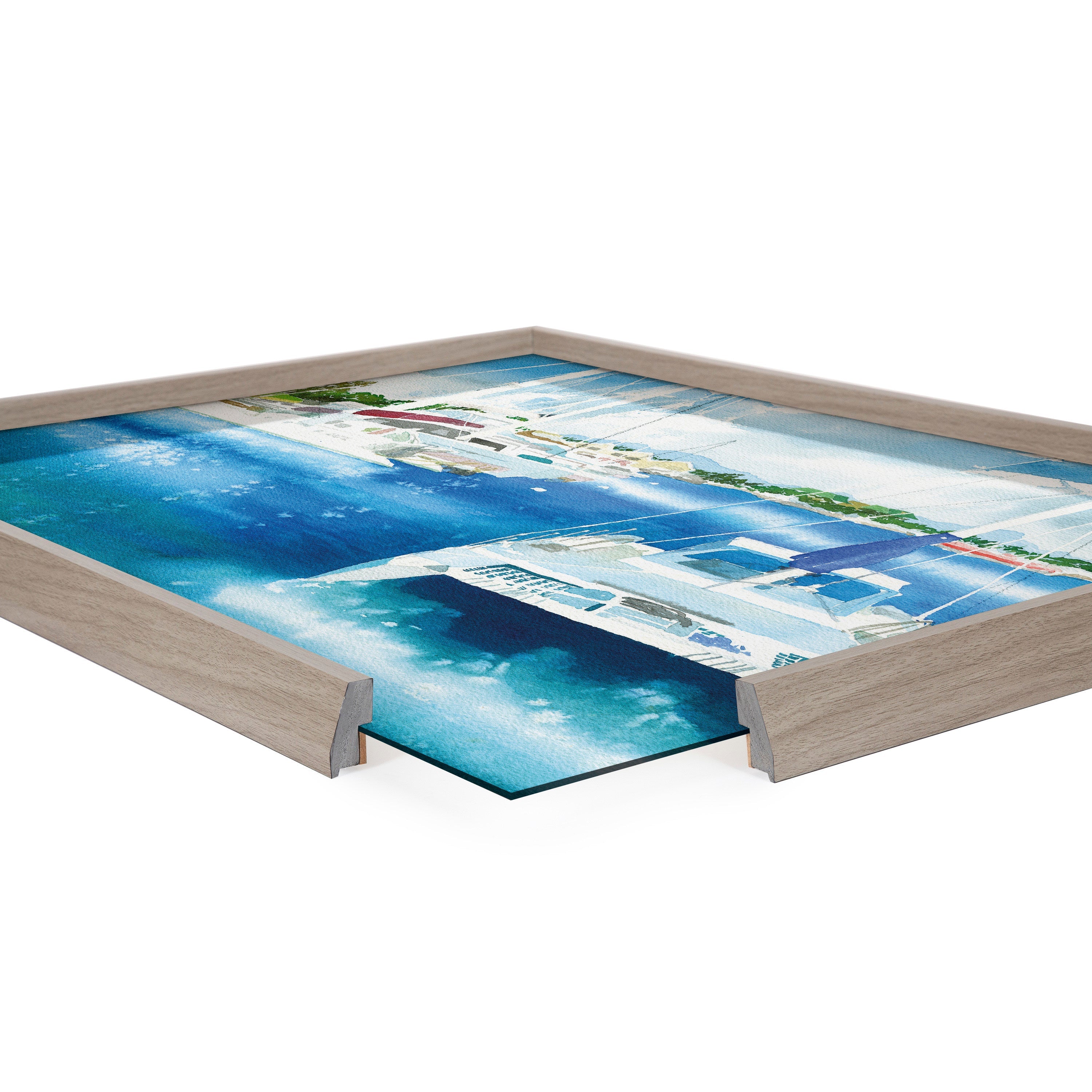 Blake Summer is for Sailing Framed Printed Glass by kateandlaurel - product image 17 for Resin Society