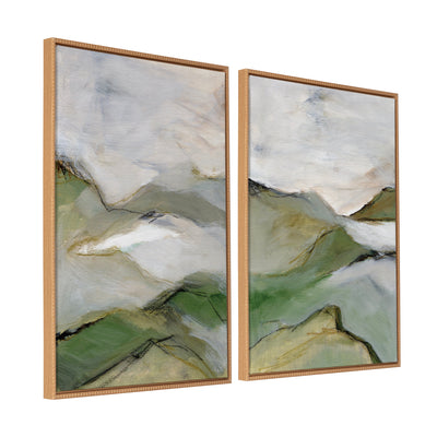 Sylvie Whispers of the Hills 1 and 2 Framed Canvas Art Set by Nikita Jariwala