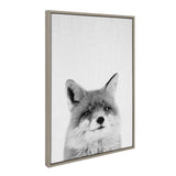 Sylvie Fox Portrait Framed Canvas by Simon Te Tai