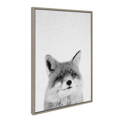 Sylvie Fox Portrait Framed Canvas by Simon Te Tai
