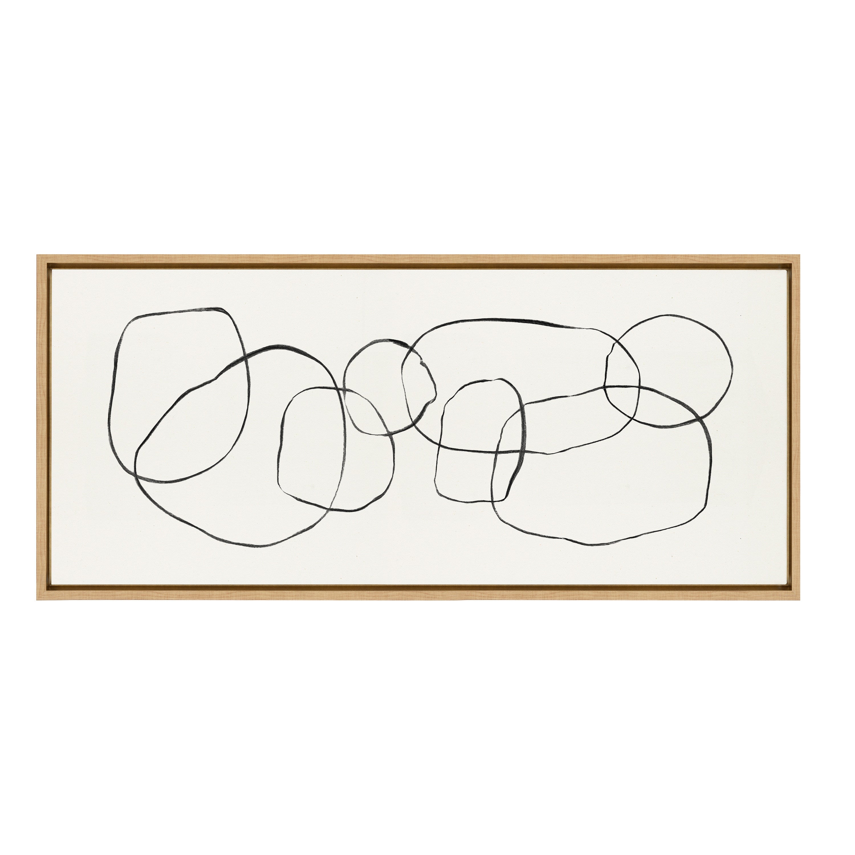 Sylvie Dancing Circles Framed Canvas