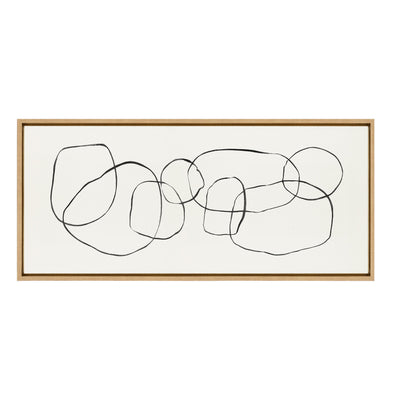 Sylvie Dancing Circles Framed Canvas