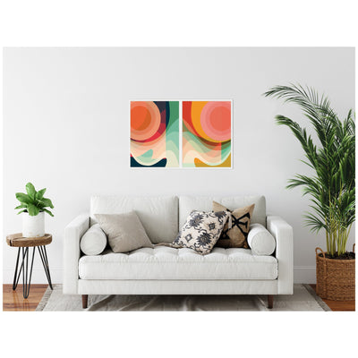 Sylvie Summer Sun 1 and 2 Framed Canvas Art Set by Alicia Bock
