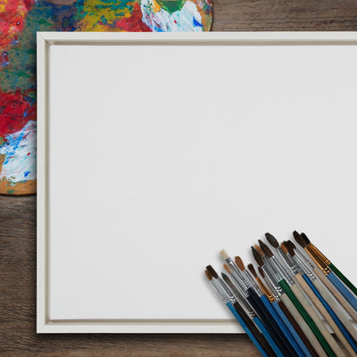 Sylvie Blank Framed Canvas 18x40