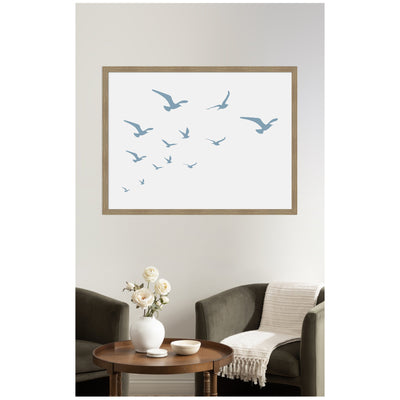 Seagulls White Background by Jolly and Dash Framed Wall Art Print