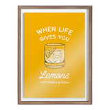 Blake When Life Gives You Lemons Yellow Framed Printed Glass by The by kateandlaurel - product image 2 for Resin Society