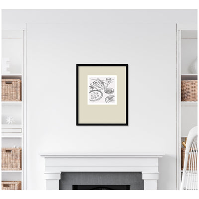 Dinner Club by Gabrielly Guedes Framed Wall Art Print