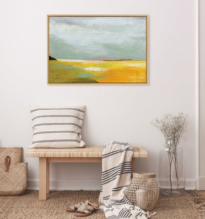 Sylvie Golden Root Lake Framed Canvas by Nikita Jariwala