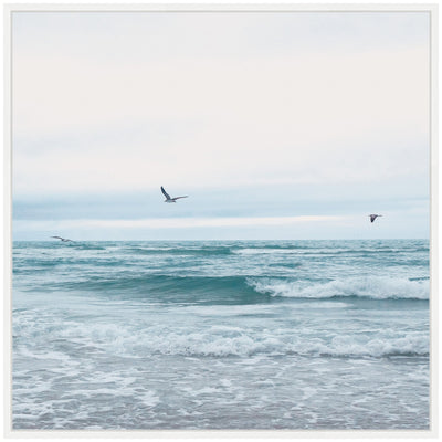 Sylvie Ocean Swim 2 Square Framed Canvas by Stephanie Klatt