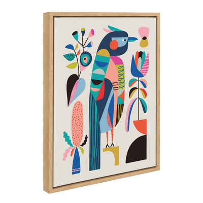 Sylvie Mid Century Modern Kookaburra Framed Canvas by kateandlaurel - product image 19 for Resin Society