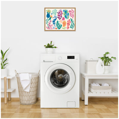 Sylvie Fun Colorful Coral Reef Framed Canvas by Rachel Lee