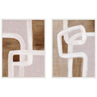 Sylvie Rhythmic Lines I and II Framed Canvas Art Set by Nikita Jariwala