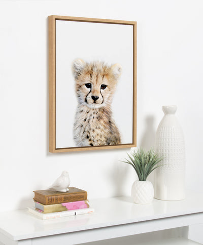 Sylvie Cheetah Framed Canvas by Amy Peterson Art Studio