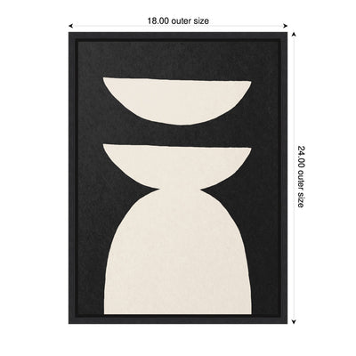 Sylvie White Geometric Abstract Framed Canvas by July Art Prints
