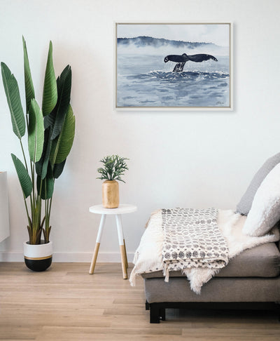 Sylvie Whale Watching Framed Canvas by kateandlaurel - product image 10 for Resin Society