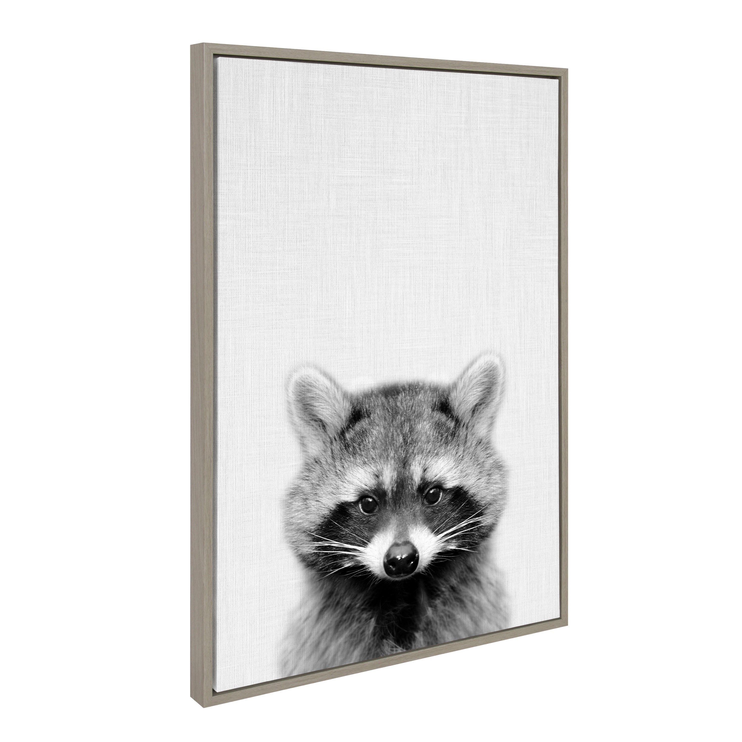 Sylvie Raccoon Framed Canvas by Simon Te Tai by kateandlaurel - product image 2 for Resin Society