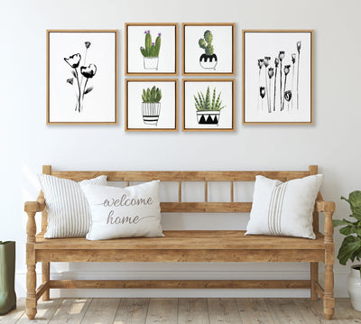 Sylvie Wildflowers and Seed Pods Framed Canvas Set by kateandlaurel - product image 18 for Resin Society