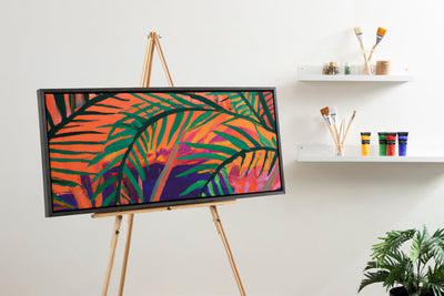 Sylvie Blank Framed Canvas 18x40