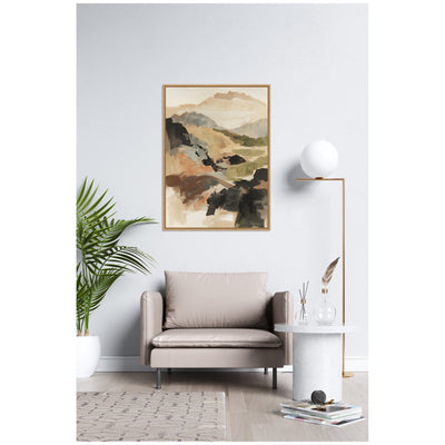 Sylvie Tonal Mountains II Framed Canvas by Amy Lighthall