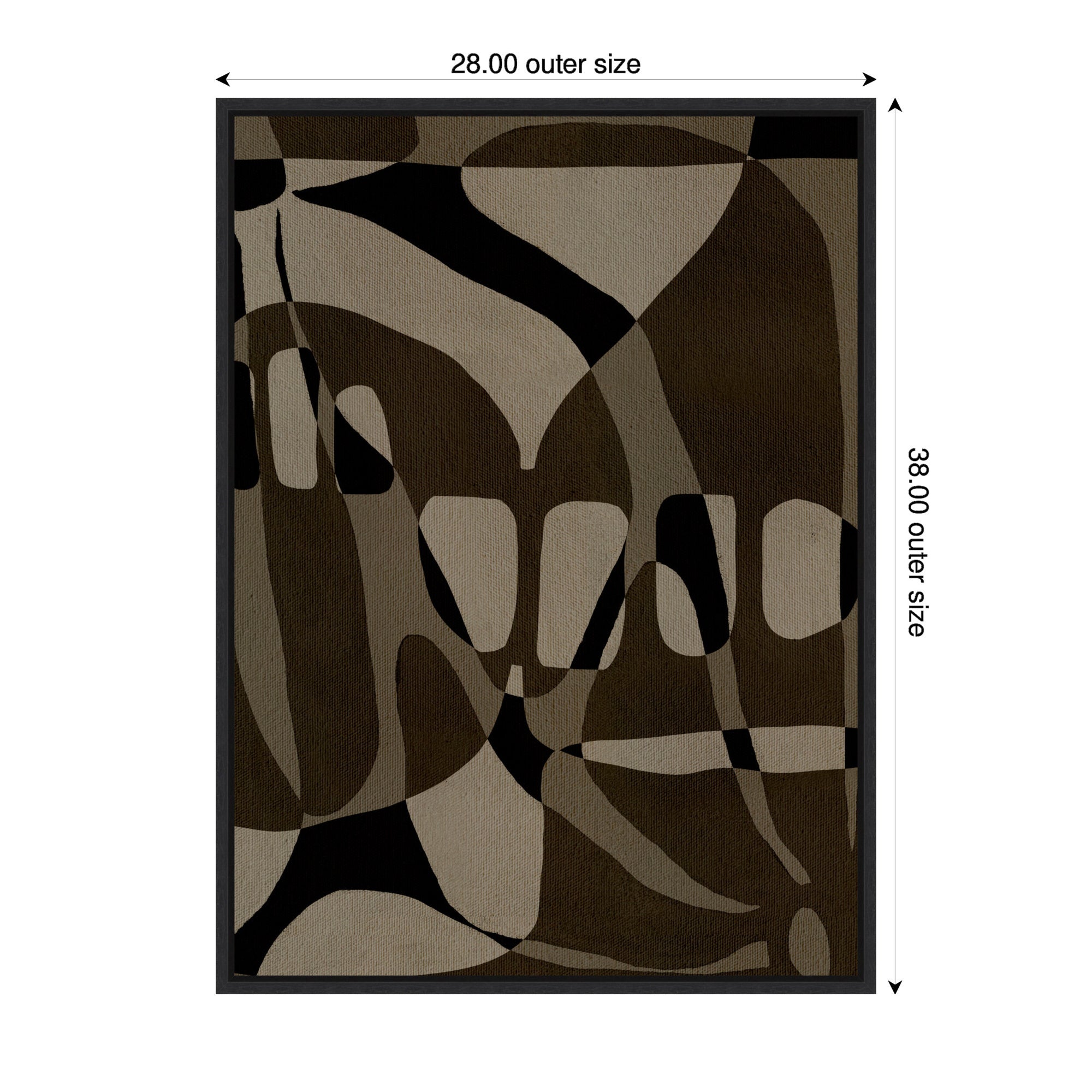 Sylvie Contour 1 Framed Canvas by Shatha Al Dafai