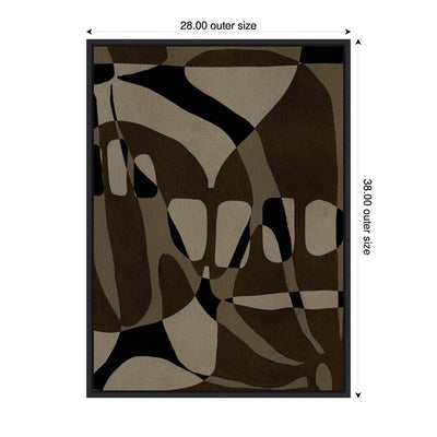 Sylvie Contour 1 Framed Canvas by Shatha Al Dafai