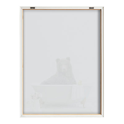 Blake Bear Cottage Bathroom Framed Printed Glass
