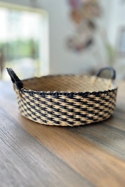 Handled Tray - Natural and Black Checkered by Mbare Ltd - product image 2 for Resin Society