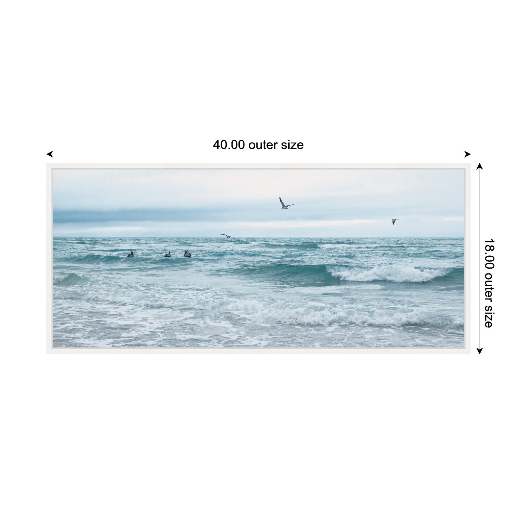 Ocean Swim Panel by Stephanie Klatt Framed Canvas Wall Art Print