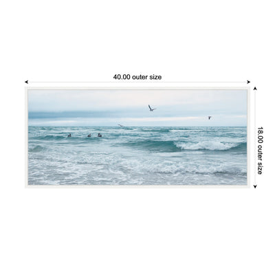 Ocean Swim Panel by Stephanie Klatt Framed Canvas Wall Art Print