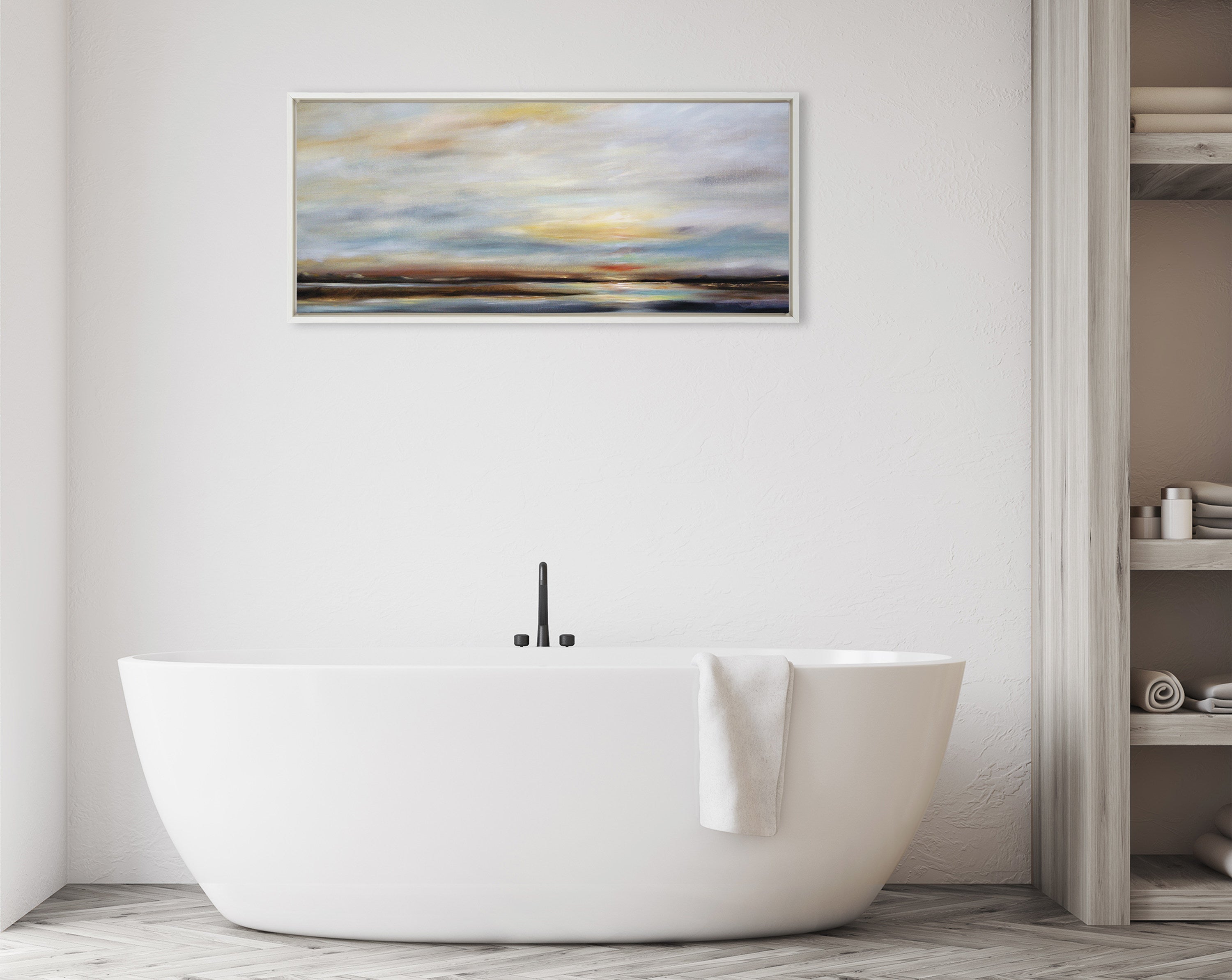 Sylvie Carolina Sunset Framed Canvas by kateandlaurel - product image 11 for Resin Society