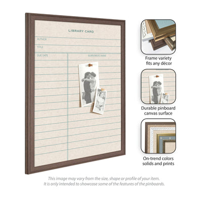 Framed Fabric Pinboard Linen Library Card Wall Organization