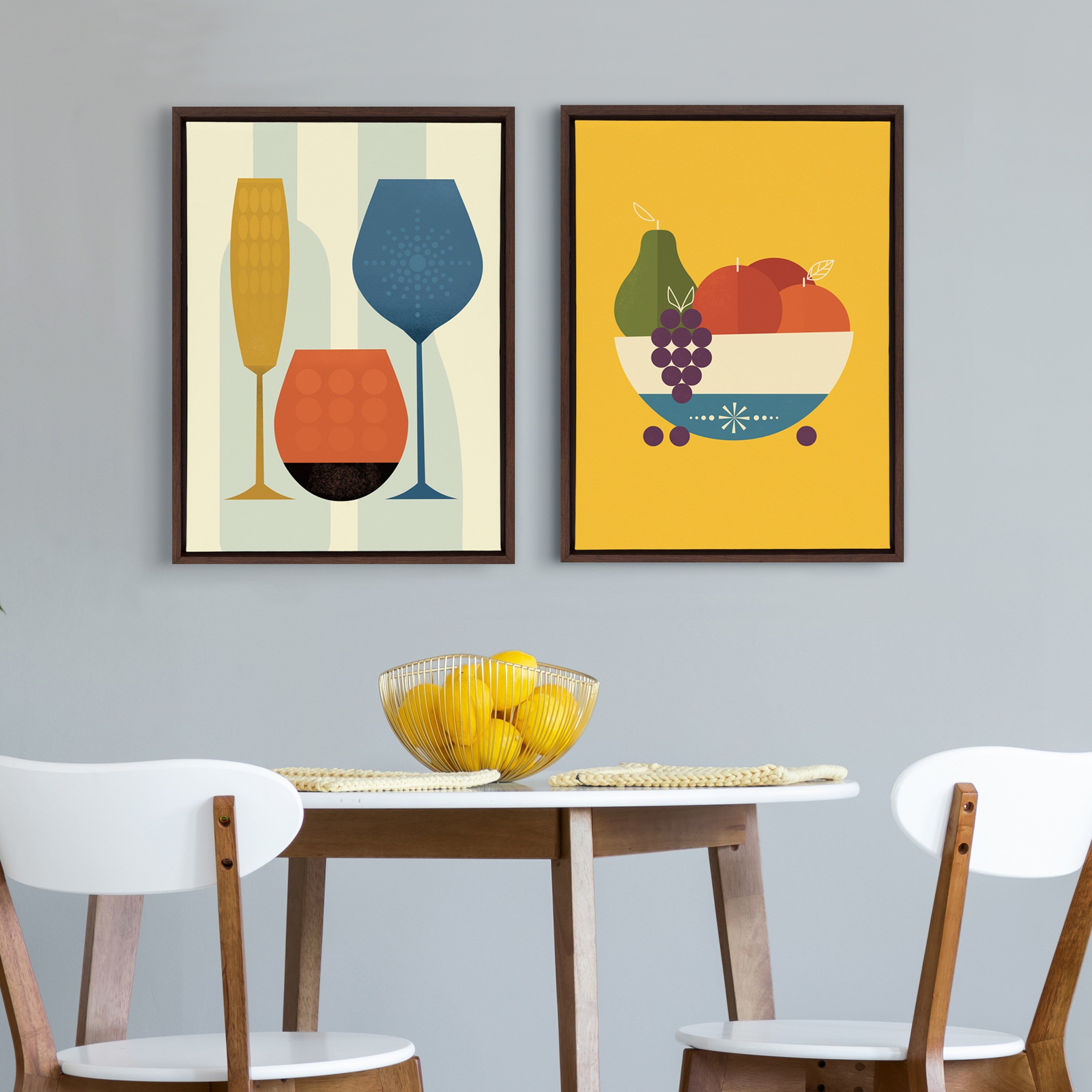 Sylvie Wine Framed Canvas by kateandlaurel - product image 8 for Resin Society
