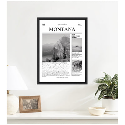 Montana Article by Megan Ryan Framed Canvas Wall Art Print