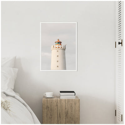Sylvie Grotta Lighthouse Iceland Framed Canvas by Crystal Lynn Collins
