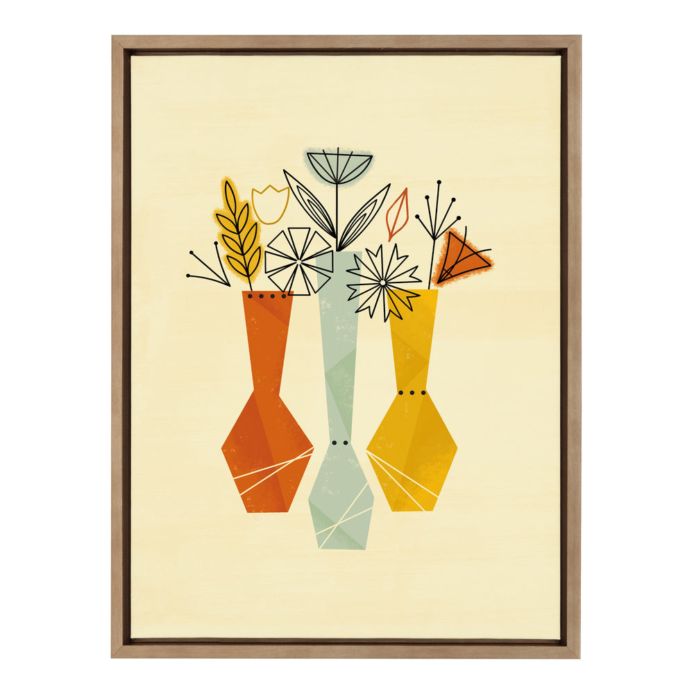 Sylvie Flowers Framed Canvas by kateandlaurel - main product image for Resin Society
