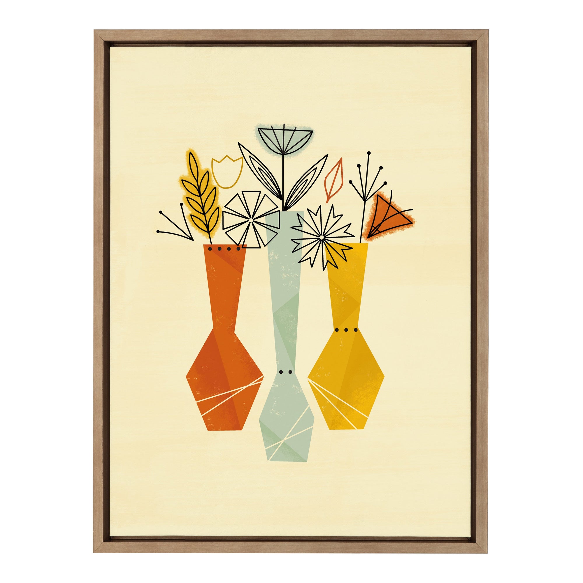 Sylvie Flowers Framed Canvas by kateandlaurel - main product image for Resin Society