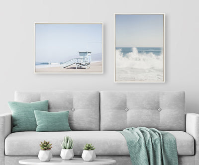 Sylvie Waves Crashing Framed Canvas by kateandlaurel - product image 11 for Resin Society