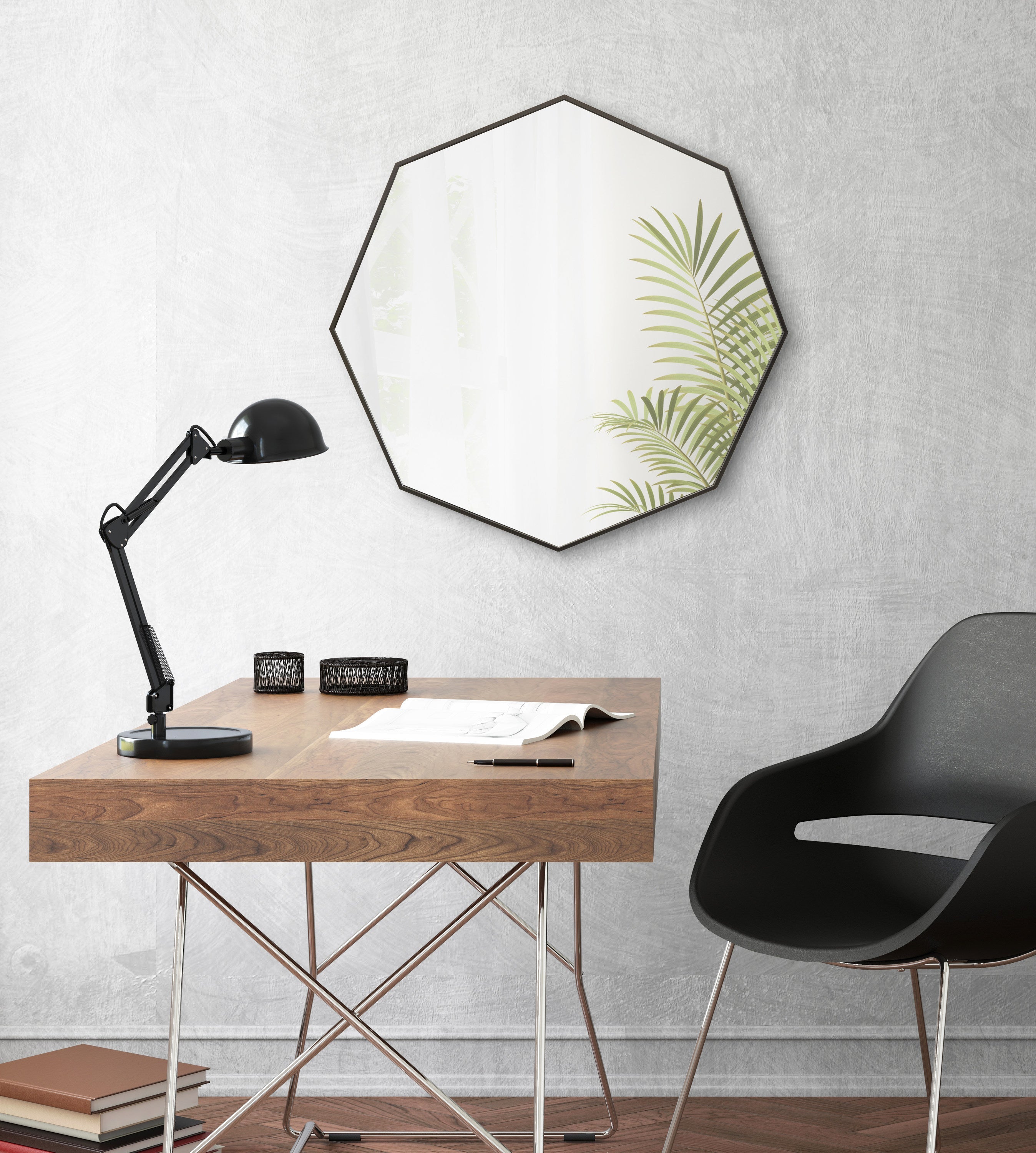 Rhodes Modern Octagon Mirror by kateandlaurel - product image 4 for Resin Society