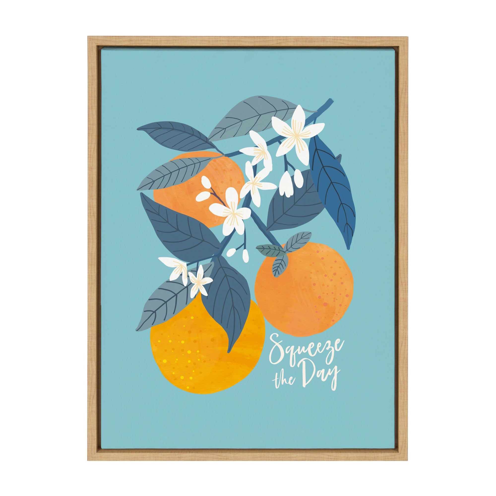 Sylvie 551 Oranges Framed Canvas by Mia Charro by kateandlaurel - main product image for Resin Society