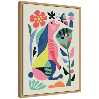 Sylvie Wild Rabbit abstract framed canvas art by Rachel Lee