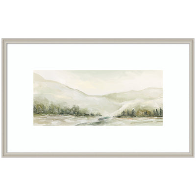 AQ Winter Landscape No.
6 framed wall art print showing a snowy winter scene in subtle tones