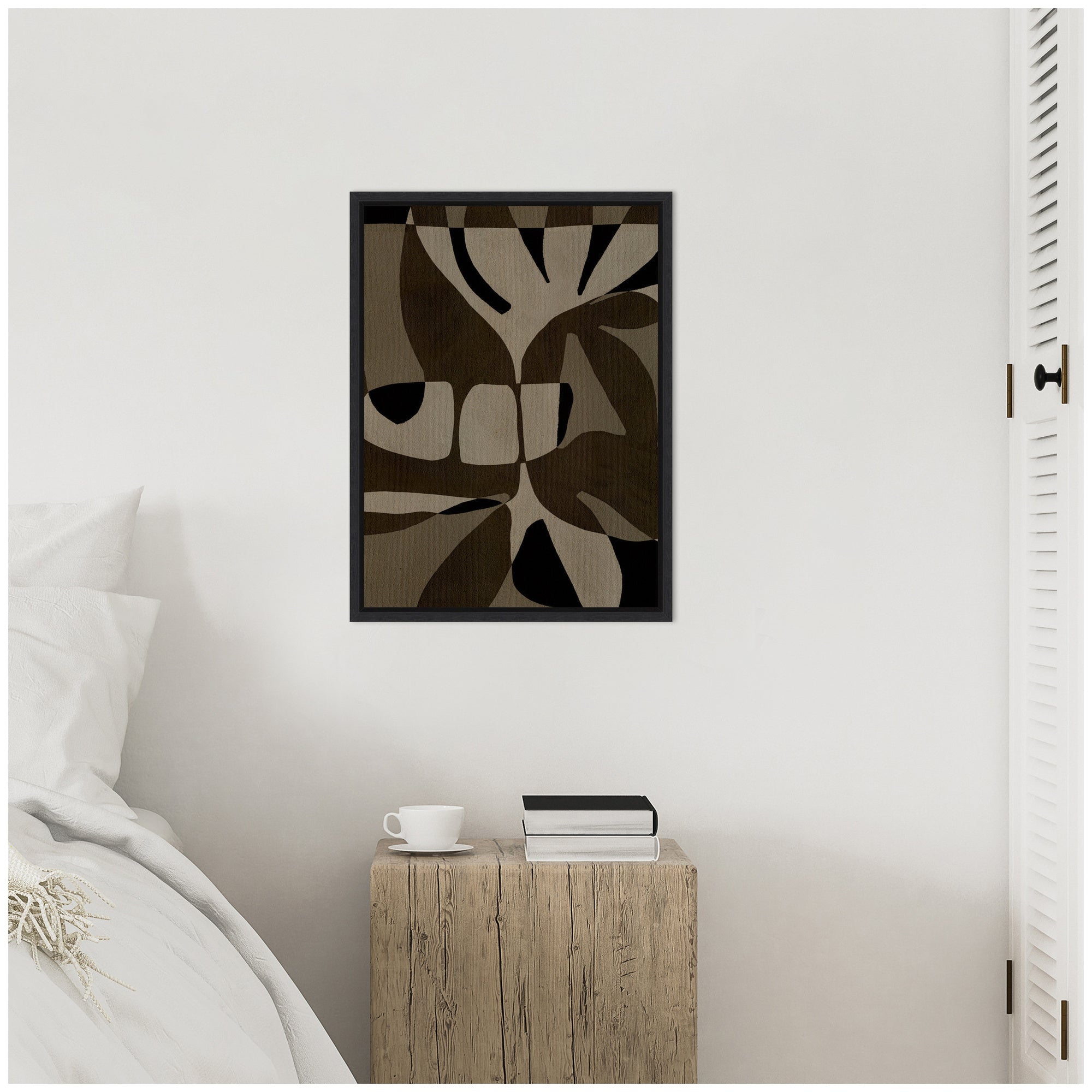 Sylvie Contour 2 Framed Canvas by Shatha Al Dafai