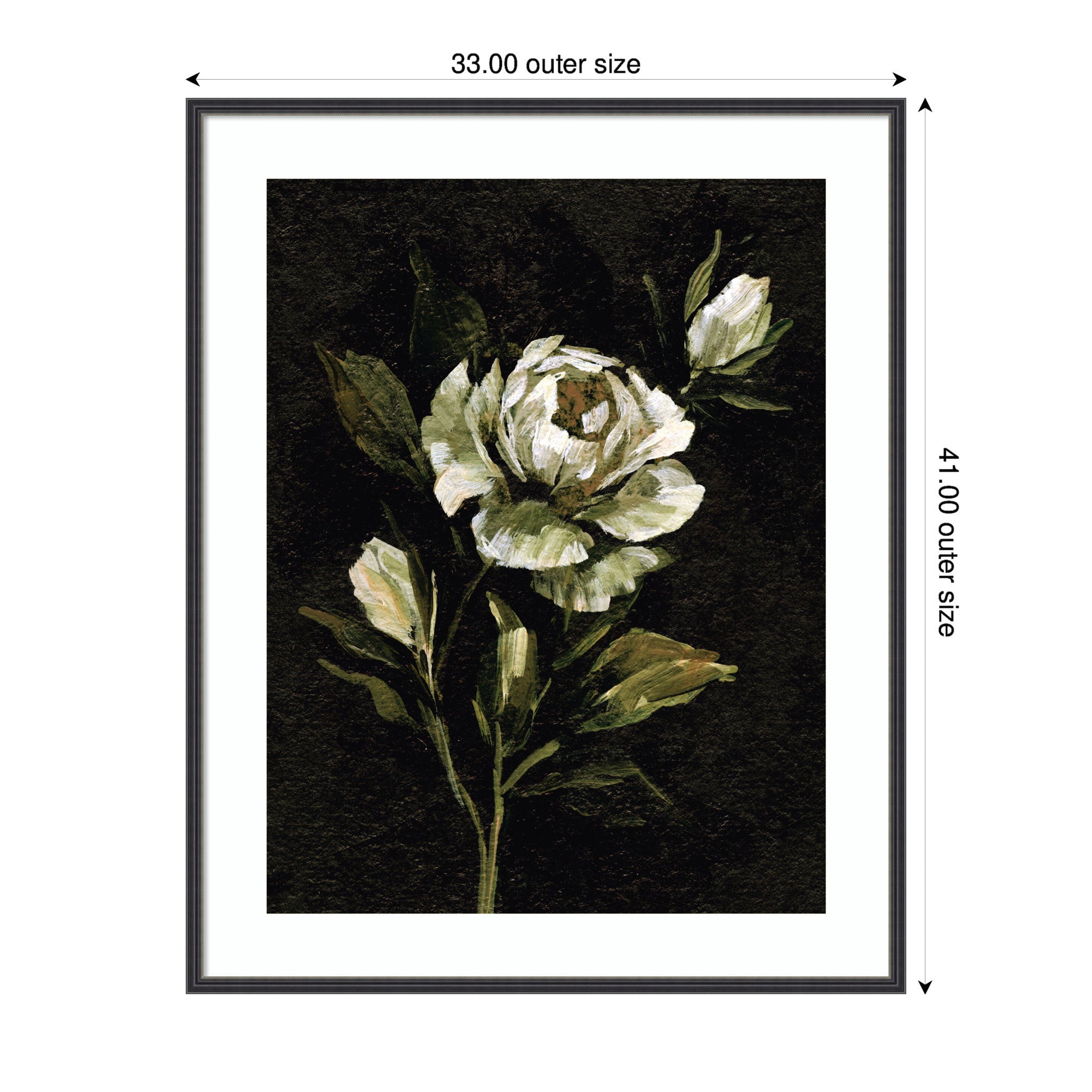 Framed Art Moody Floral 2 by Annie Quigley