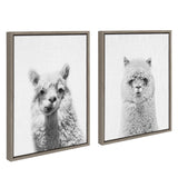Sylvie Alpaca Portrait Set Framed Canvas By Simon Te by kateandlaurel - product image 2 for Resin Society