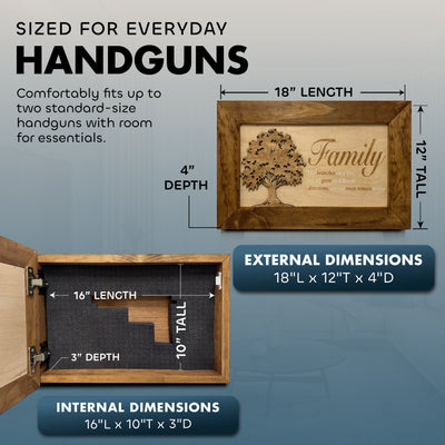 Family Tree Hidden Gun Safe by Bellewood Designs - product image 6 for Resin Society