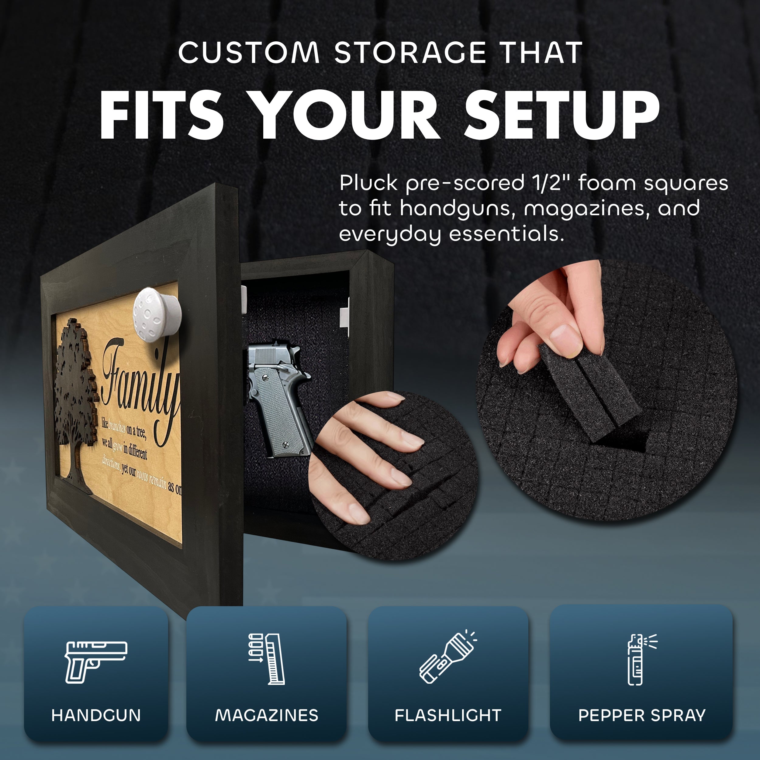 Family Tree Hidden Gun Safe by Bellewood Designs - product image 5 for Resin Society