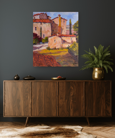 Farmhouse Artist Enhanced Canvas Print by John Beard Collection - product image 3 for Resin Society