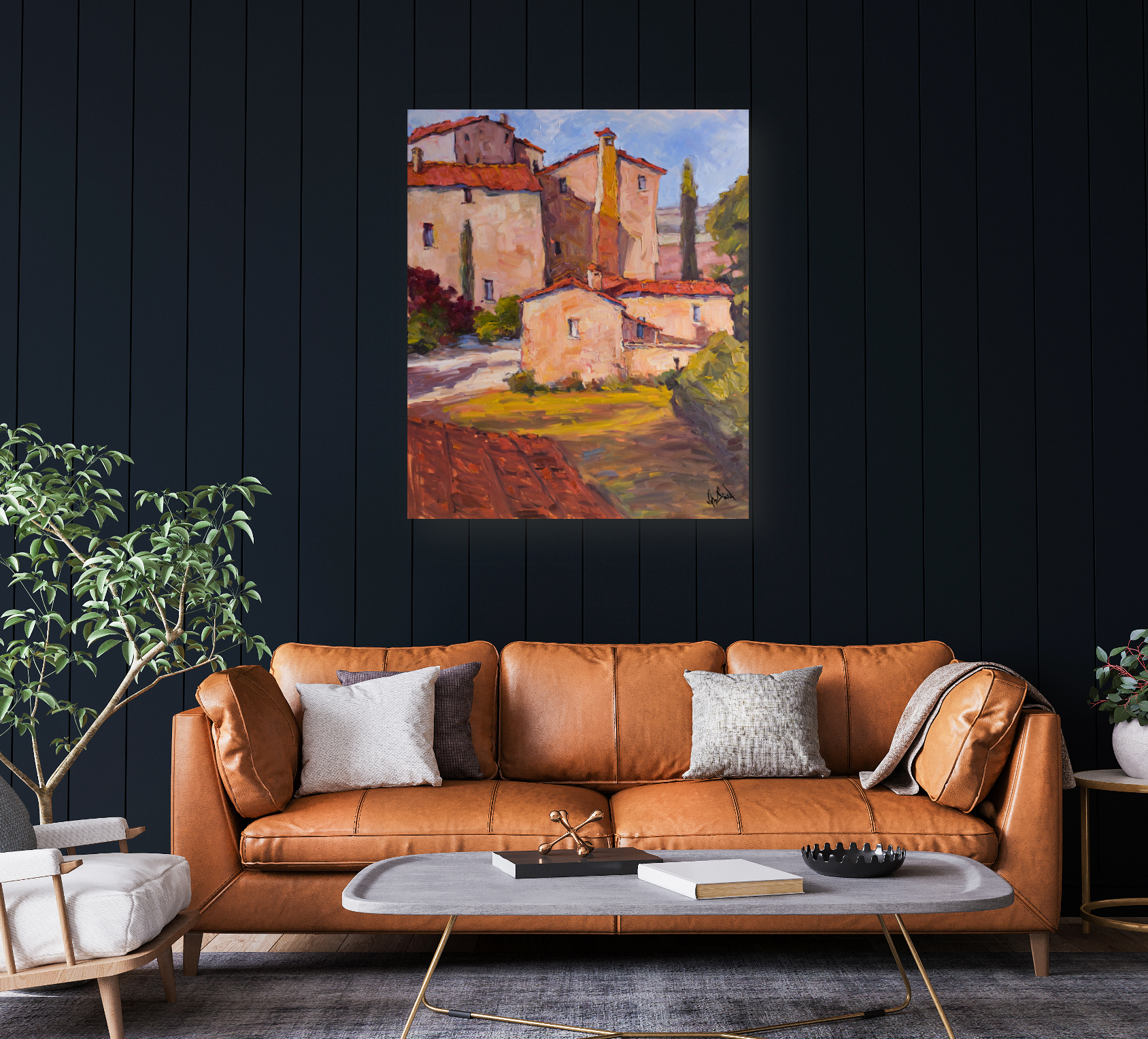 Farmhouse Artist Enhanced Canvas Print by John Beard Collection - product image 4 for Resin Society