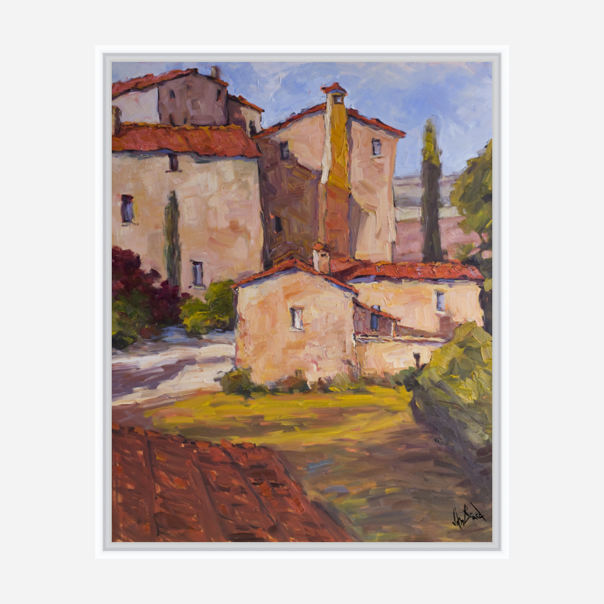 Farmhouse Artist Enhanced Canvas Print by John Beard Collection - product image 6 for Resin Society